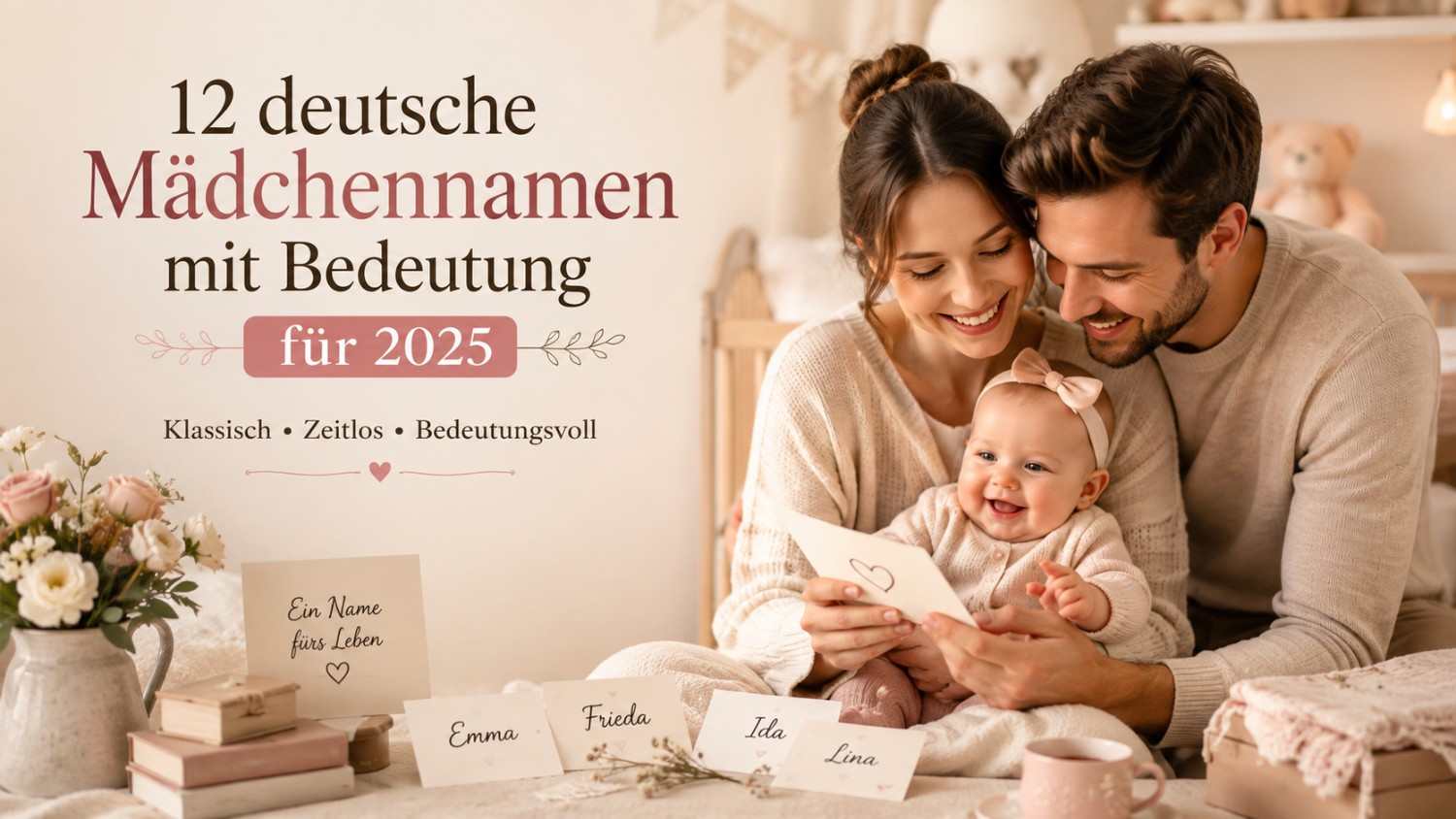 Die besten 12 deutschen Mädchennamen für dein Baby